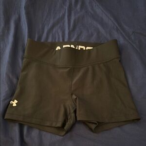 Under Armour Black Athletic Shorts with Elastic Waistband